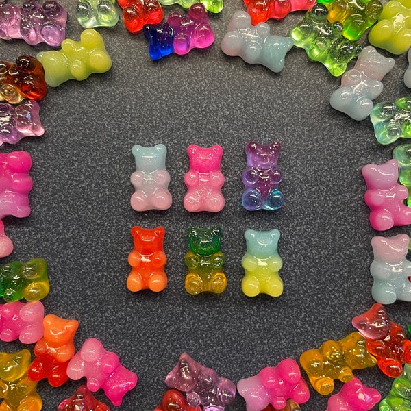 Ombre Gummy Bear Diamond Painting Cover Minder | Needle Minder | Magnet | Pin | Embroidery | Gummi | Colorful Glitter Resin | Candy | Cute