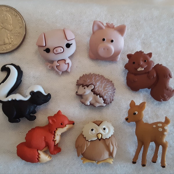 Cute Baby Animals Diamond Painting Cover Minder | Needle Minder | Magnet | Pin | Hedgehog | Owl | Fox | Skunk | Pig | Squirrel | Deer | Fawn