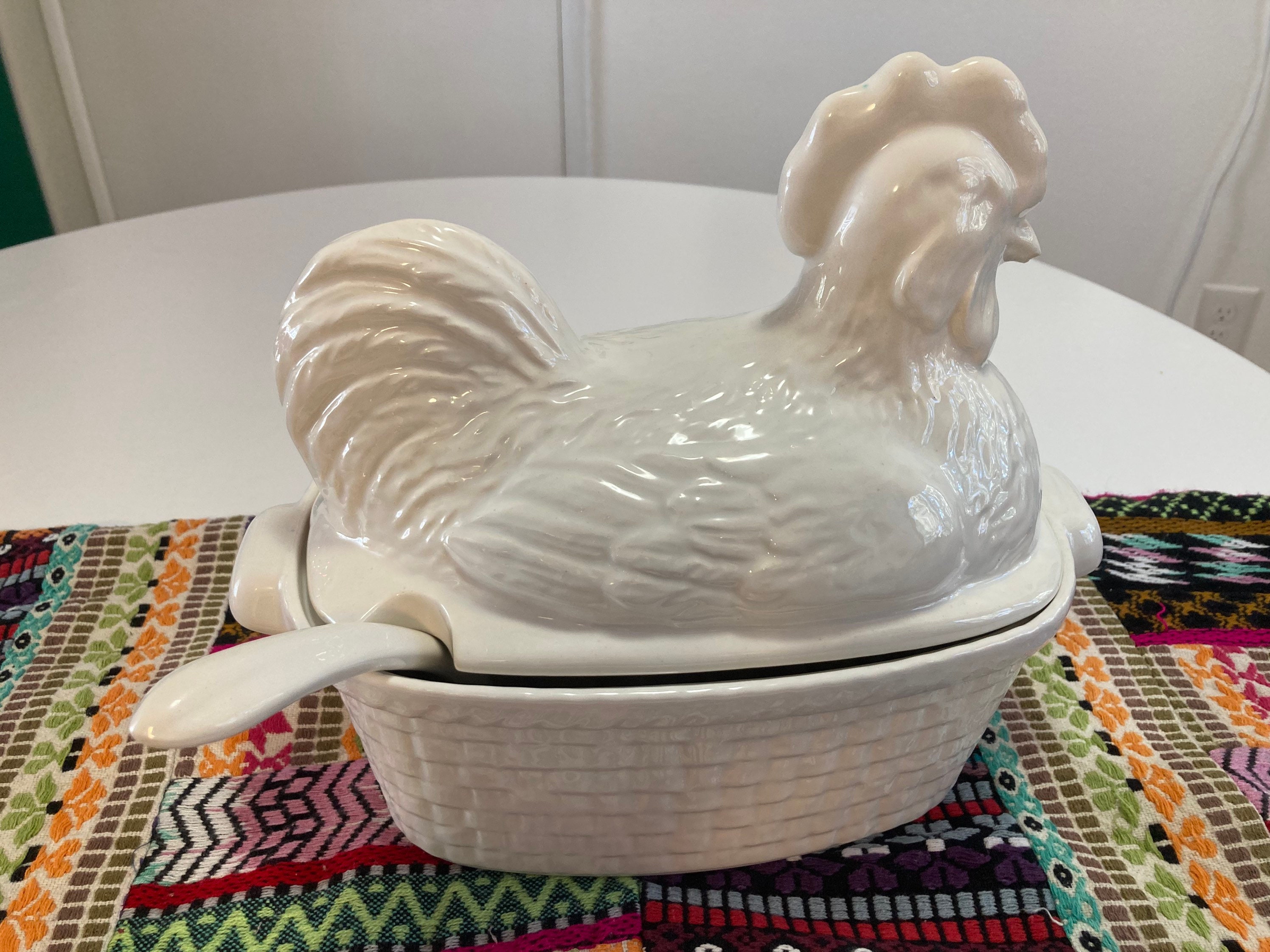 Whittier Pottery Chicken Soup Tureen Etsy