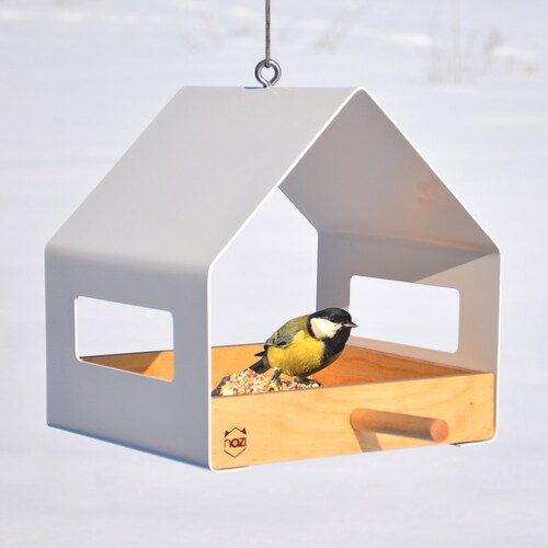 Handmade Bird Feeder Garden Design Steam Bent Wood Etsy