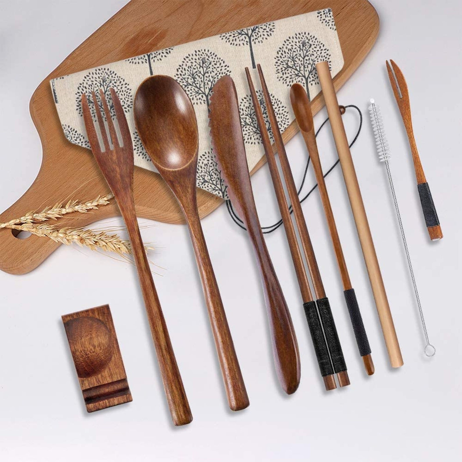 Wooden Travel Cutlery Set Japanese Style Lunch Utensil Set Etsy