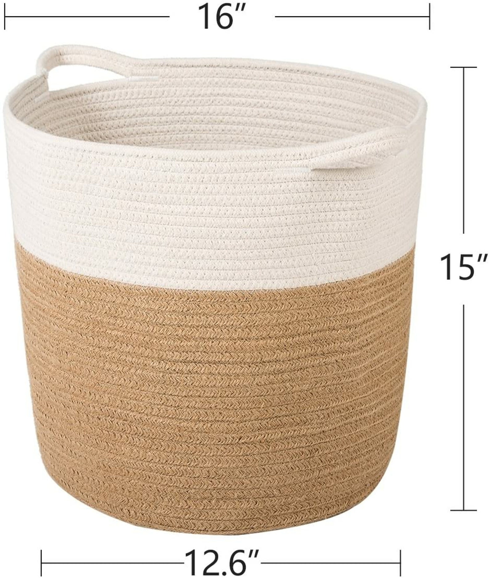 Cesta de almacenamiento de cuerda de algodón cesta de yute | Etsy