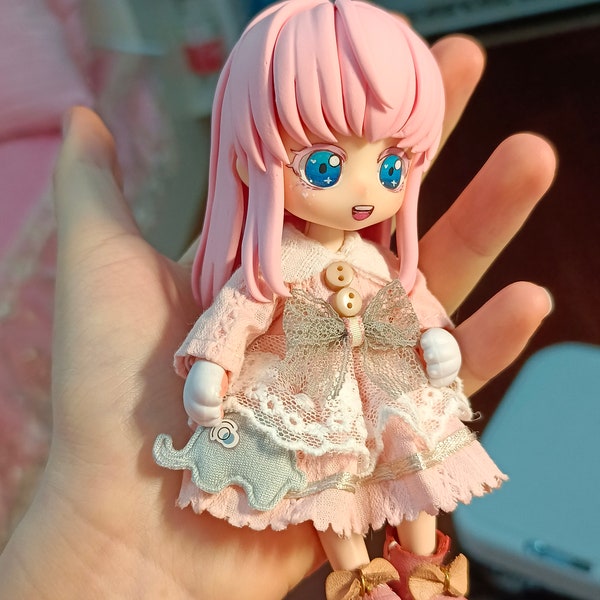 Nendoroid Doll Including a Custom Head and a Body and an Outfit