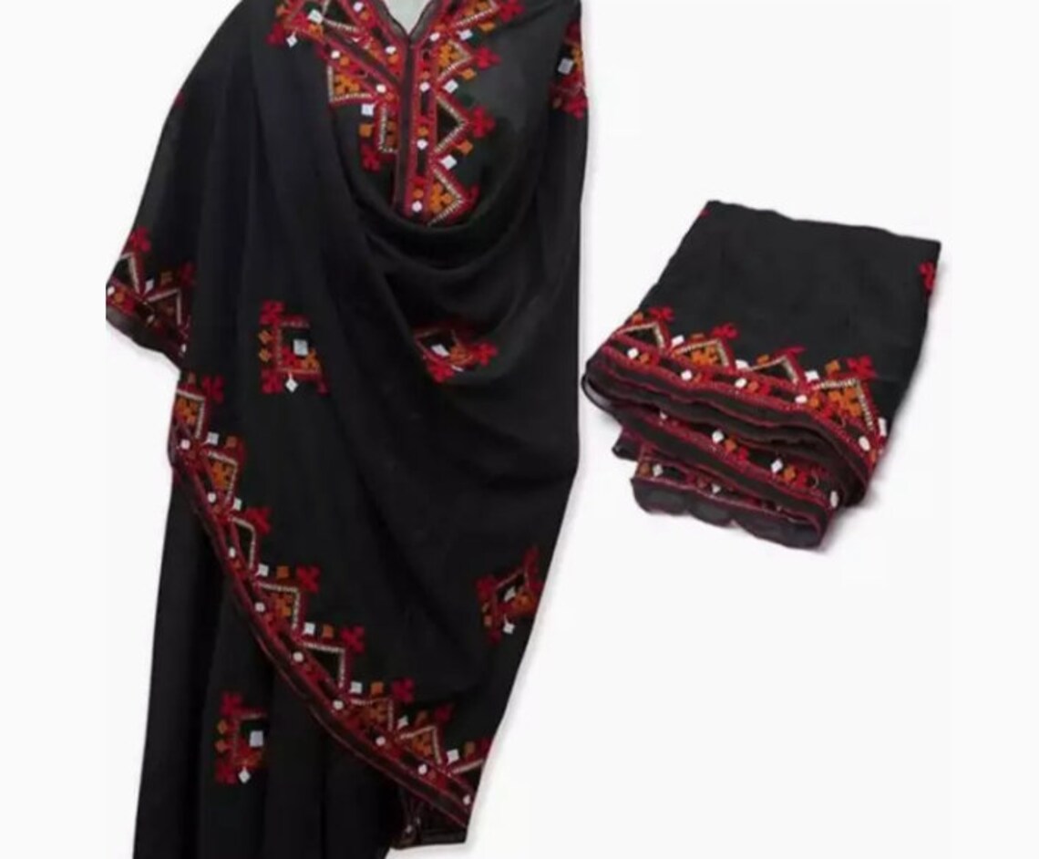 Handmade Embroider Sindhi Shawl Women Chadar From Pakistan in Etsy