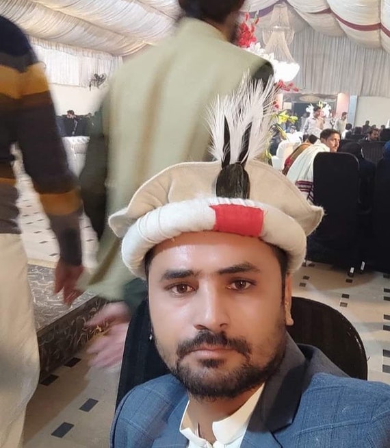Afghan Pakul Chitrali Cap With Feather 