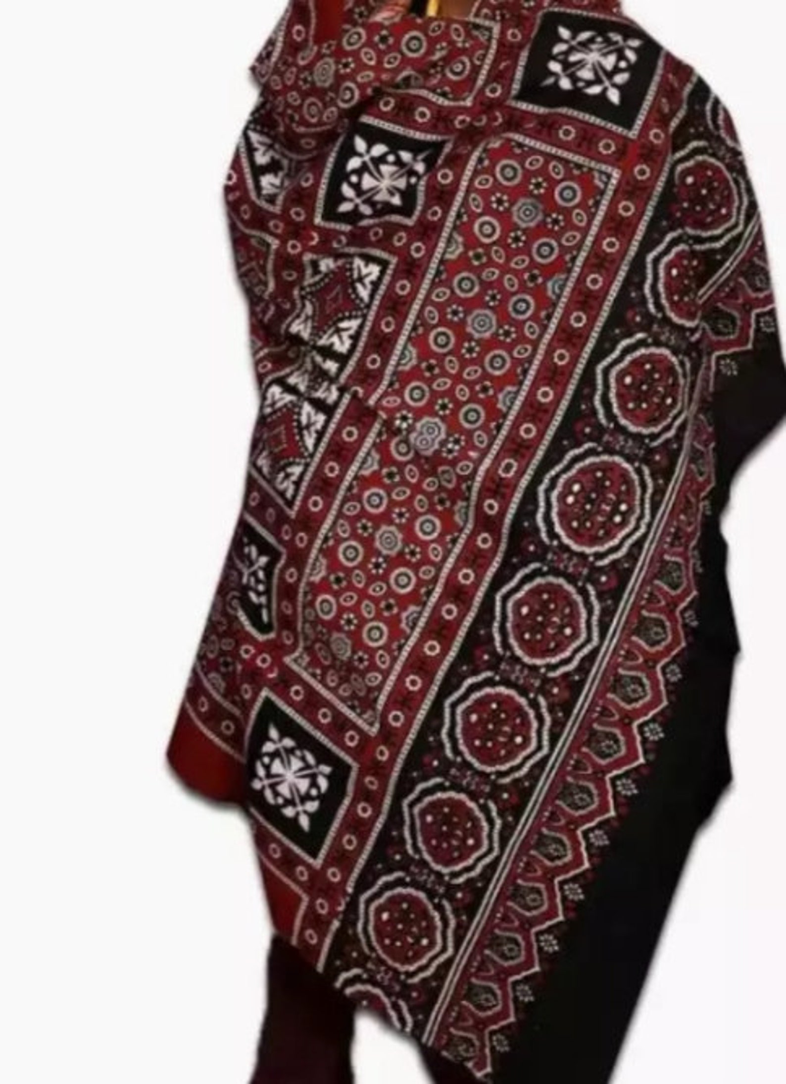 ajrak shawl handmade