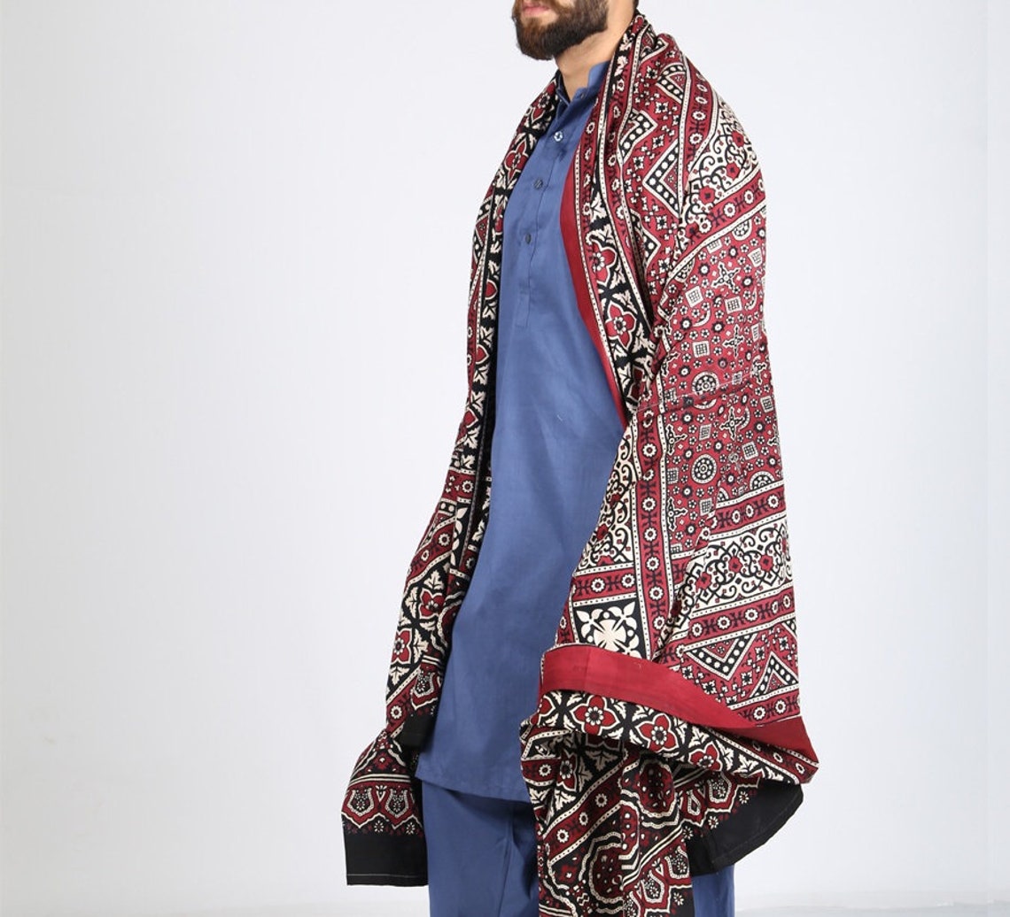 ajrak shawl handmade