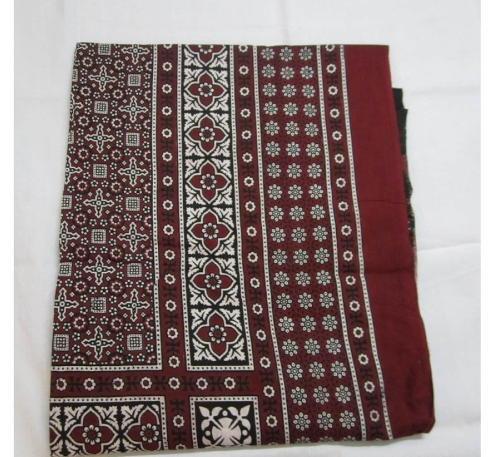 Handmade Sindhi Ajrak Shawl From Pakistan - Etsy