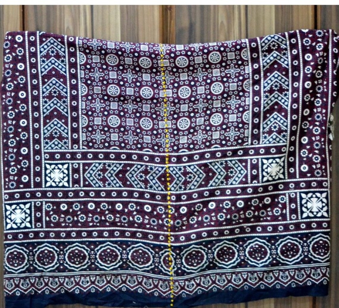 ajrak shawl handmade