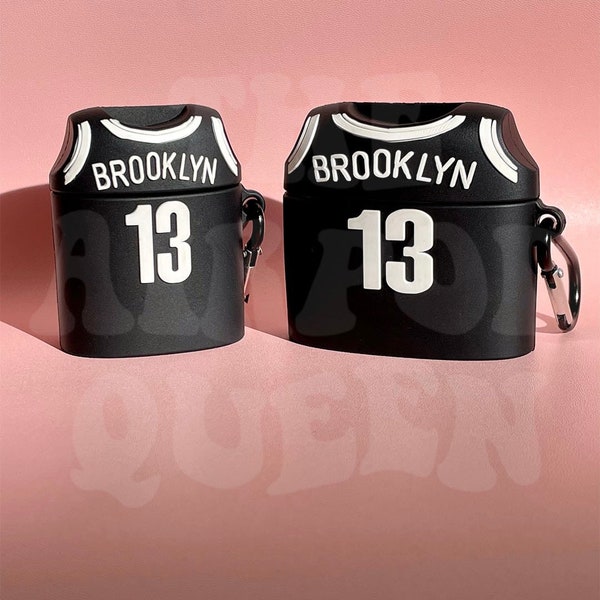 Brooklyn Nets AirPod case | AirPod Pro | AirPod Gen 1&2 | basketball jersey case cover | 3D case cover | hyped cases | basketball | Brooklyn