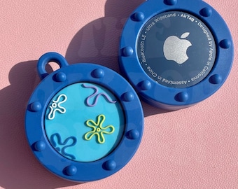 Porthole Airtag case holder | Spongebob Squarepants window AirTag holder | AirTag keychain holder | Dog Cat Air tag, Pet Tracker AirTag case