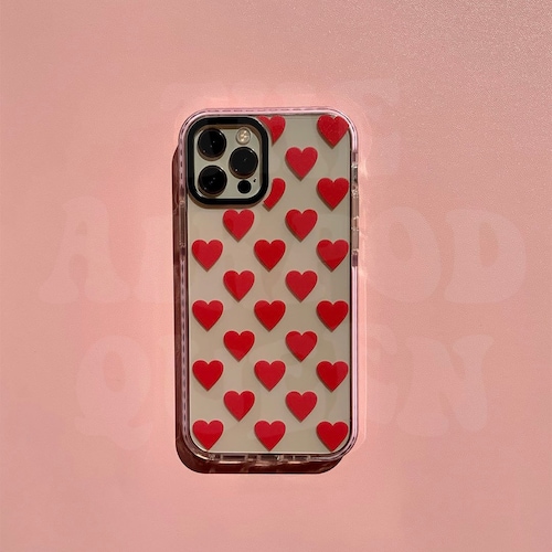 Red Hearts Phone Case Valentines Day Heart Red Heart Etsy