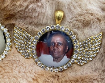 Custom Photograph Wing Pendant