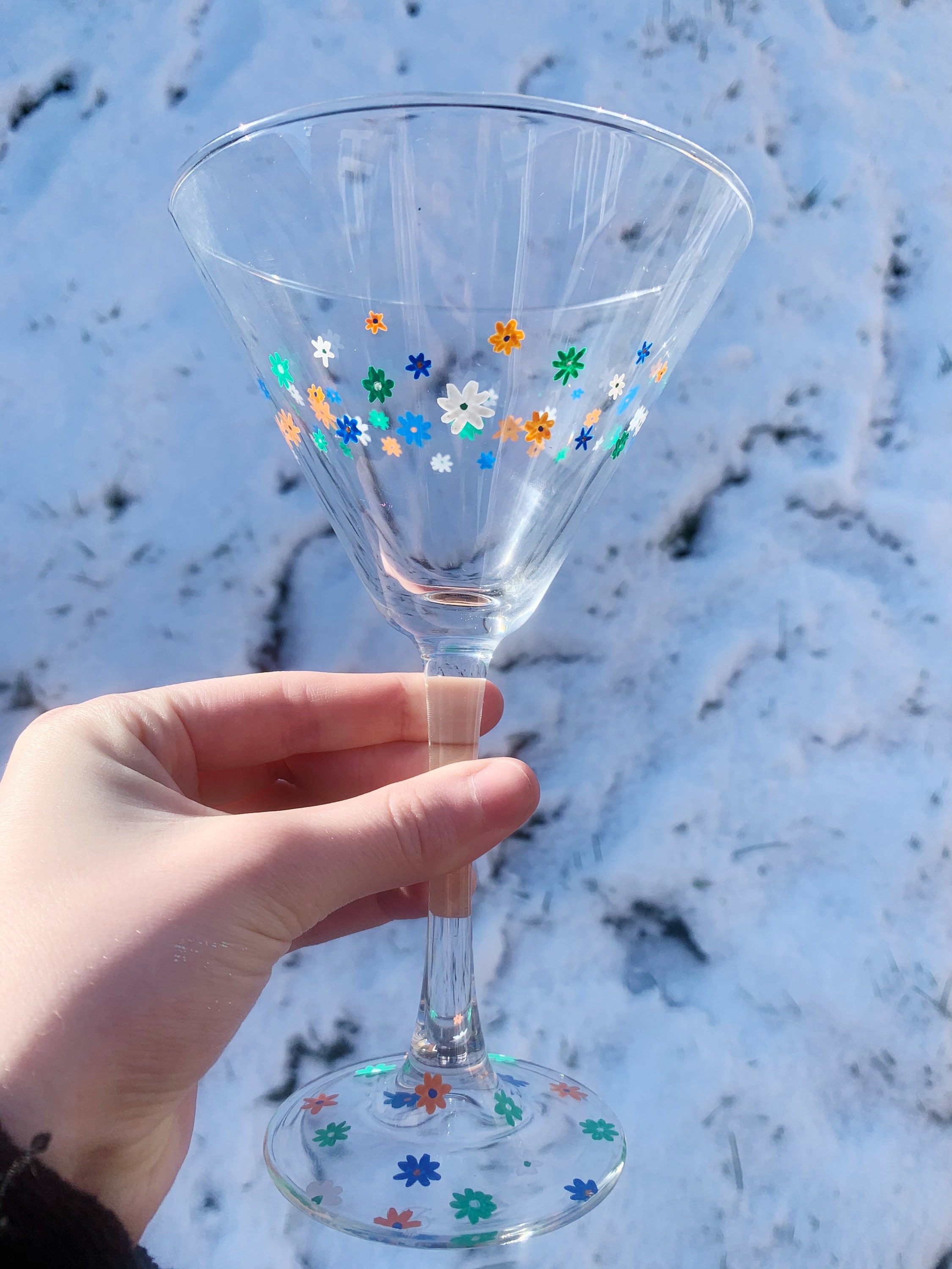 Flower Martini Glass | Etsy
