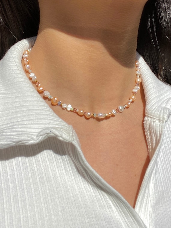 Dainty Pearl Choker Necklace - 18k Gold Plated Stainless Steel Jewelry –  avantejewel.com