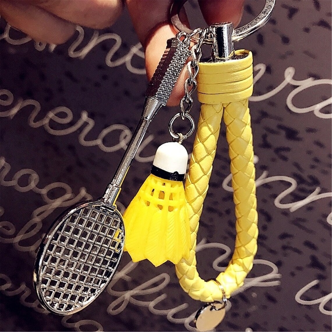 Keychains badminton keychains metal keychains keychain Etsy