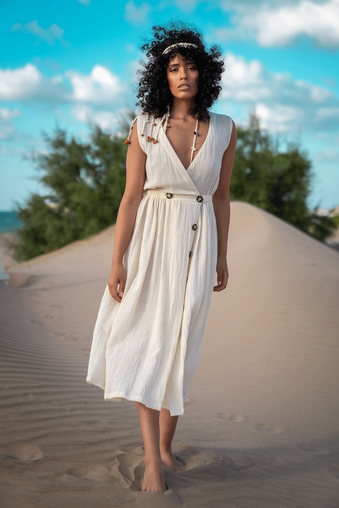 boho beach dress Maxi Lace A-Line Spaghetti Strap White The Boho Beach Sundress is just the piece youve been looking for Women's Summer Boho Beach Dresses