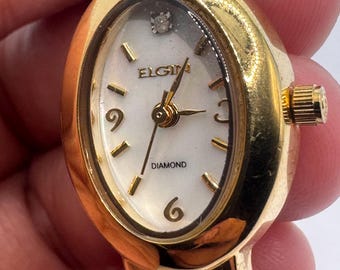 Vintage Lady Elgin Diamond Cocktail Watch: 10K Gold Filled  display picture 3