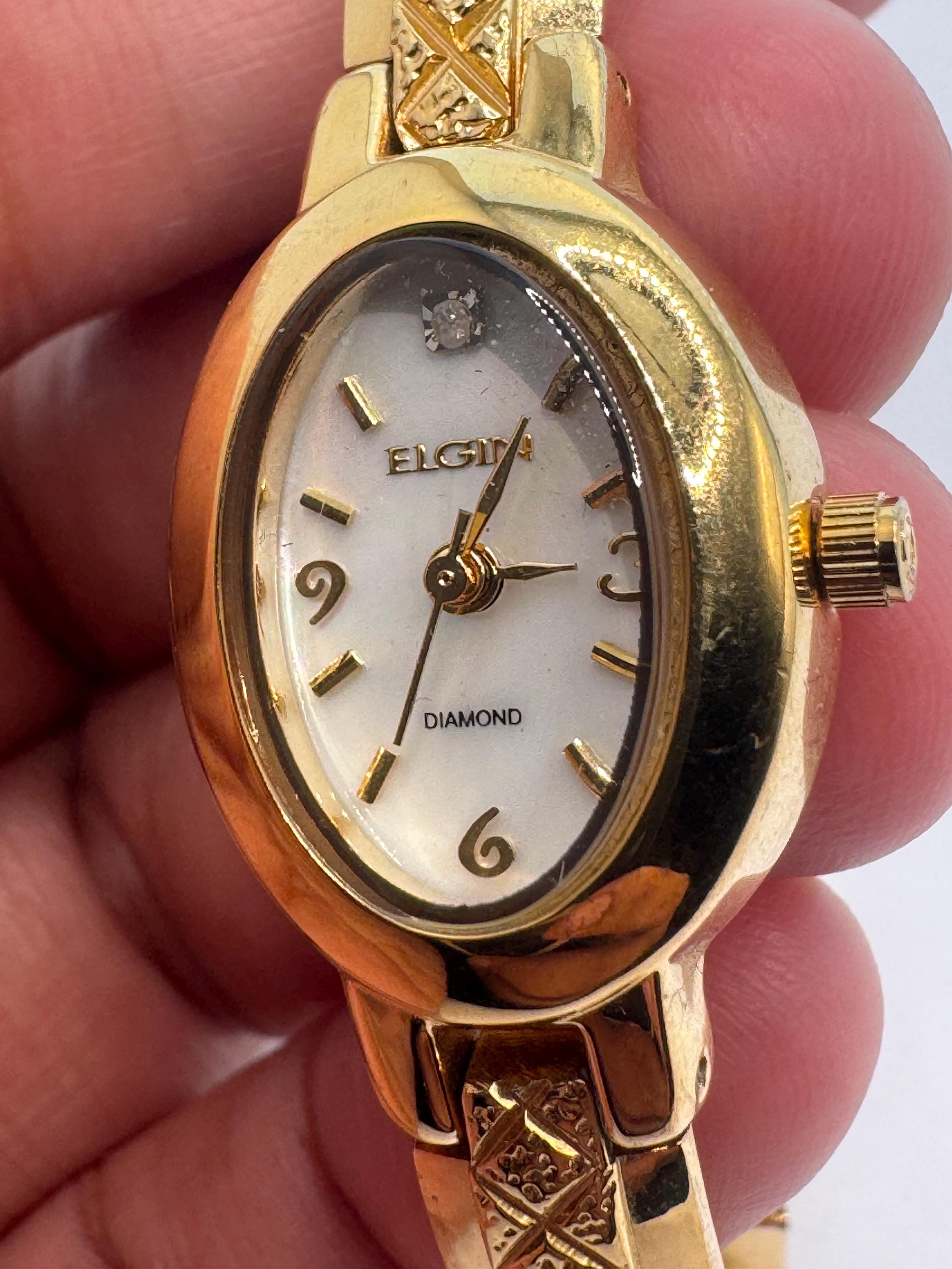 Lady Elgin Diamond Elgin Women's Watch Antique Diamond Quartz