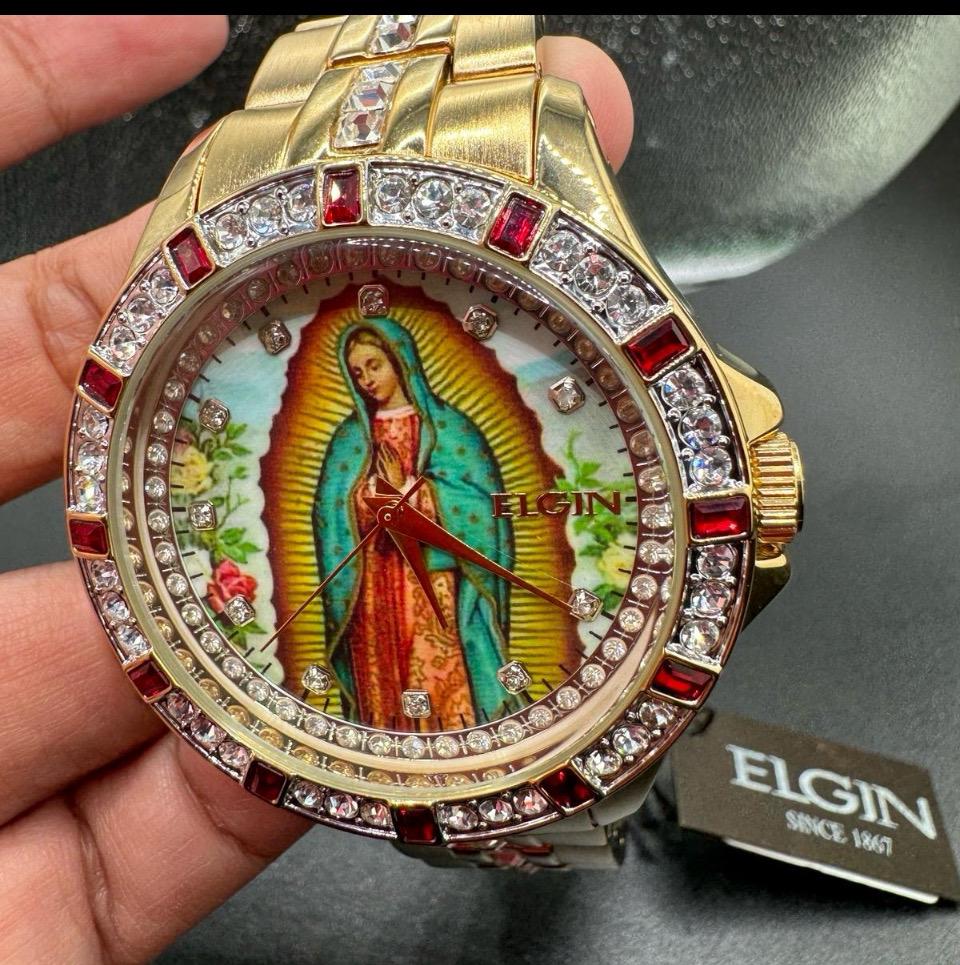 Elgin Watch Guadalope Christian Figure Mama Mary Christian Figure