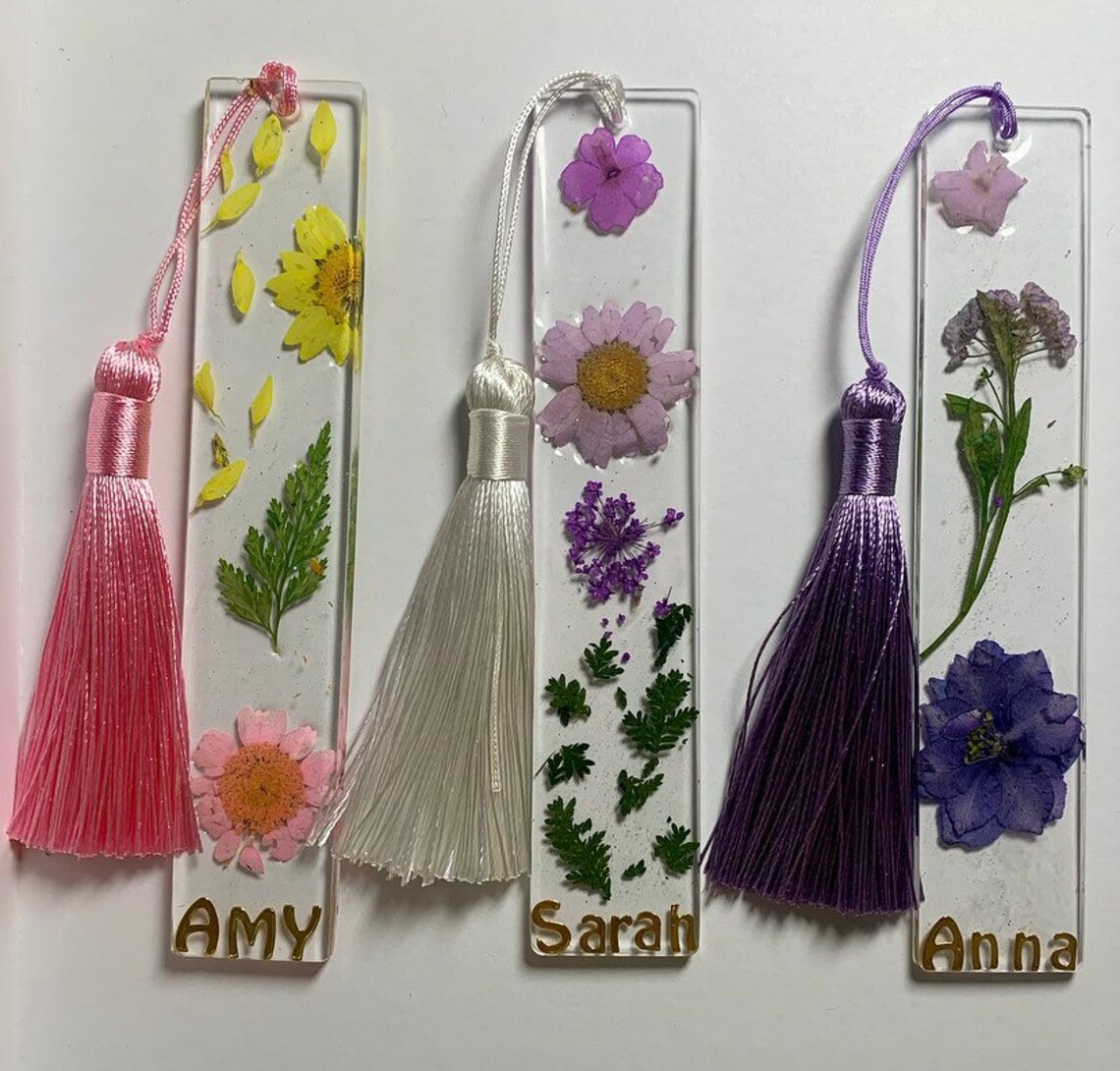 Bookmarks Custom Made Personalised Pressed Dried Flowers Etsy Hong Kong