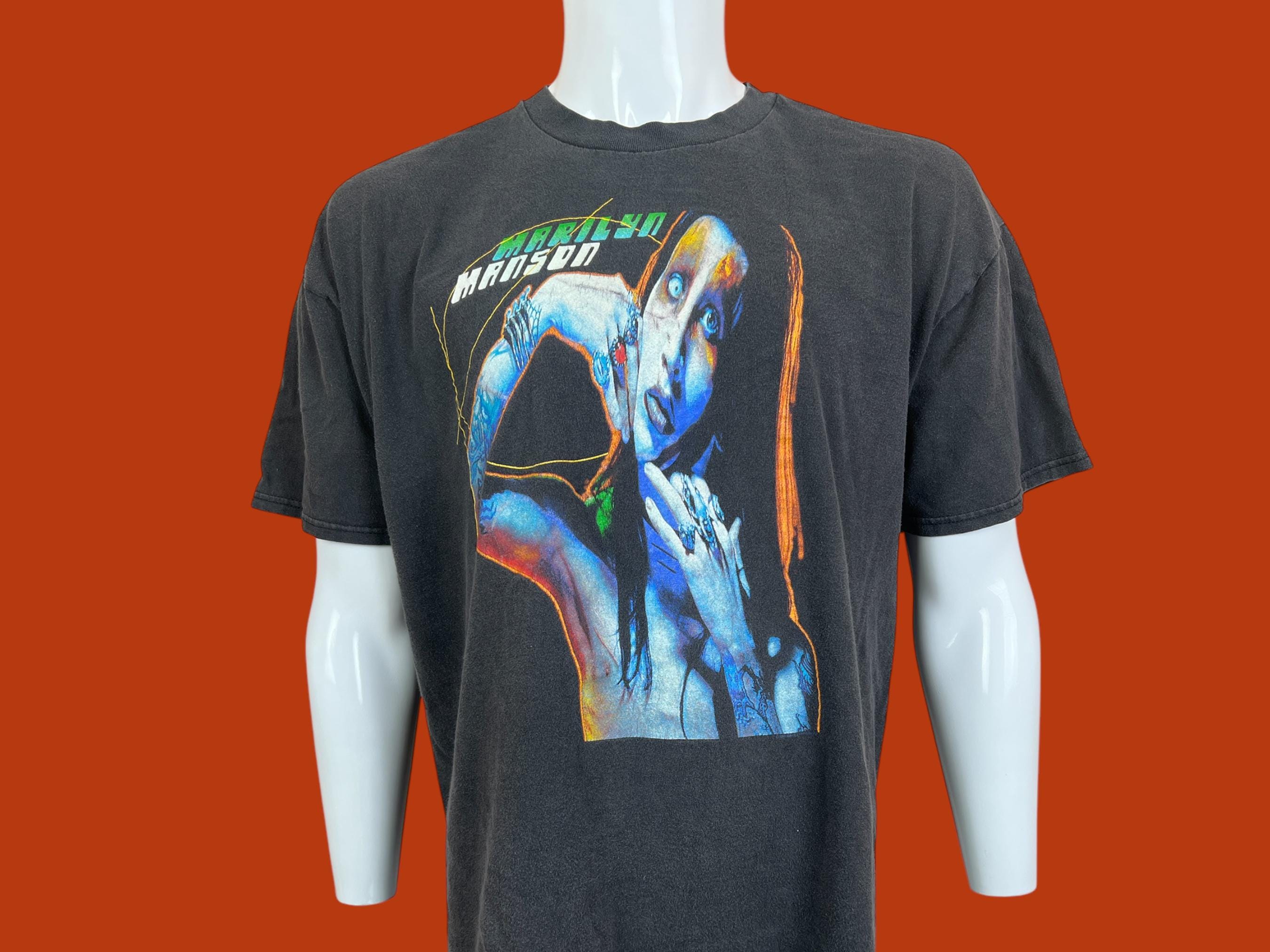 Vintage 90s Marilyn Manson Sweet Dreams Goth Industrial Rock Hanes 