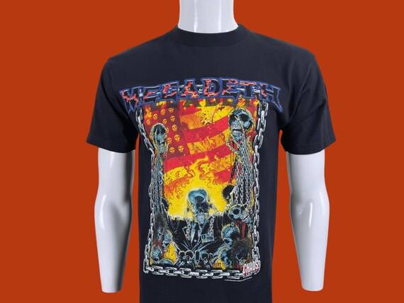 Megadeth Shirt Cryptic Writings of Megadeth Chaos! Comics Vintage 
