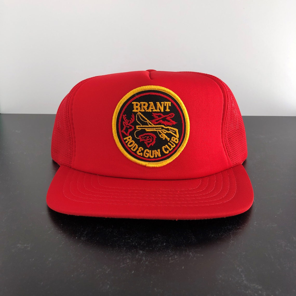 BRANT Rod and Gun Club Patch Trucker Hat Red Fishing Hunting Etsy