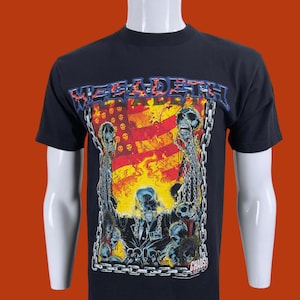 Vintage 1998 Megadeth Cryptic Writings of Megadeth Chaos! Comics Band Metal Black T Shirt Pre-Owned 19.5&quot; x 27.5&quot; Size S