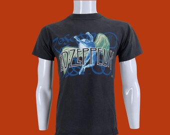 Vtg 1994 Led Zeppelin T-shirt Black M/L 90s Classic Rock Band