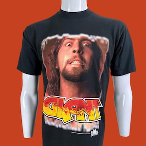 Vintage 90s The Giant Big Show NWO WCW WWE Wrestling Short Sleeve Jerzees Cotton T Shirt Pre-Owned 19.5&quot; x 27&quot; Size S
