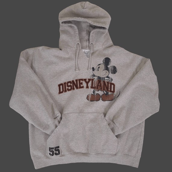 Disneyland Resort 55 Hoodie Sweatshirt Pre owned Mickey Mouse Tan