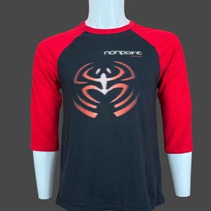 Nonpoint Statement Band Concert Nu Metal 3/4 Sleeve Raglan Black Red T Shirt Pre-Owned 19" x 26.5" Size S