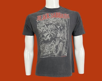 Vintage 1986 Black Sabbath Seventh Star Tour Ozzy Osbourne Single Stitch Gray Cotton T Shirt Pre-Owned 19.5" x 25.5" Size S