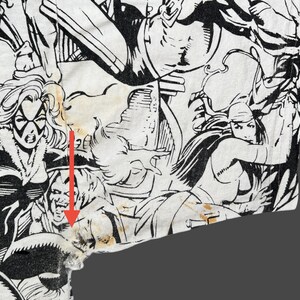 Vintage 90s Marvel Comics Avengers Spider-Man **Distressed** All Over Print AOP T Shirt Pre-Owned 20" x 27" Size S immagine 3