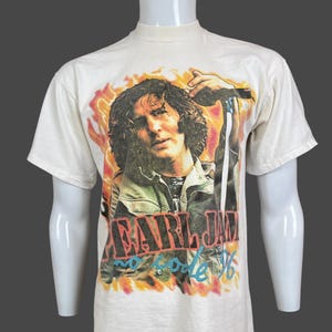 Vintage 1996 Pearl Jam No Code Tour Edde Vedder Nirvana Parking Lot Grunge White T Shirt Pre-Owned 21" x 28.5" Size M
