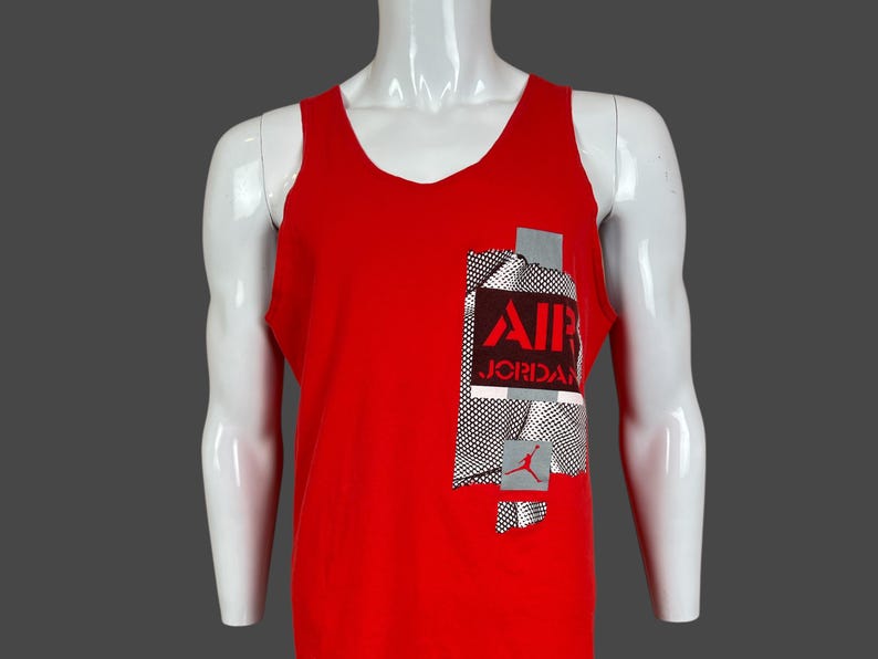 Camiseta Nike Air Jordan NBA Michael Jordan Chicago Bulls de los años 90, roja, de una sola puntada, usada, 50,8 x 66,6 cm, talla S imagen 1