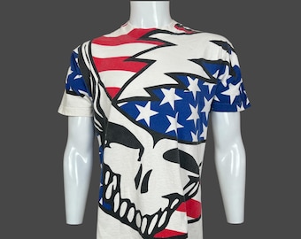 Vintage 1993 Grateful Dead Summer Tour Band Concert Single Stitch Liquid Blue White T Shirt Pre-Owned 21" x 28" Size M