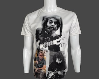Jerry Garcia Grateful Dead 1995 Vintage 90s Liquid Blue Portrait