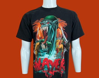 Vintage 2004 Slayer T-shirt Black XL/XXL Thrash Heavy Metal Rock