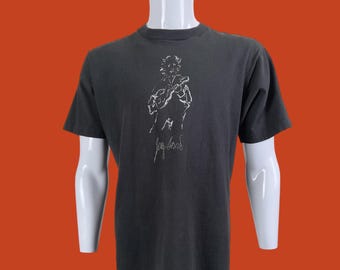 Vintage 90s Jerry Garcia Govinda Gallery Grateful Dead Art Single Stitch Black T Shirt Pre-Owned 21" x 28.5" Size M