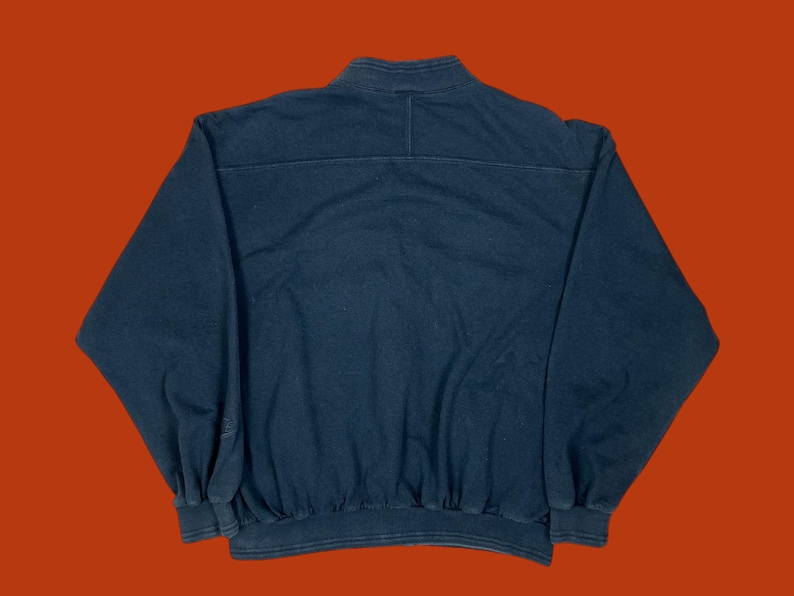 Vintage 90s Nike Air Jordan Jumpman Michael Jordan Black Cotton Cardigan Sweater Pre-Owned 23" x 25.5" Size M image 2