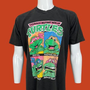 Vintage 1990 Teenage Mutant Ninja Turtles TMNT Single Stitch Fruit of the Loom T Shirt Pre-Owned 22.5&quot; x 30.5&quot; Size L