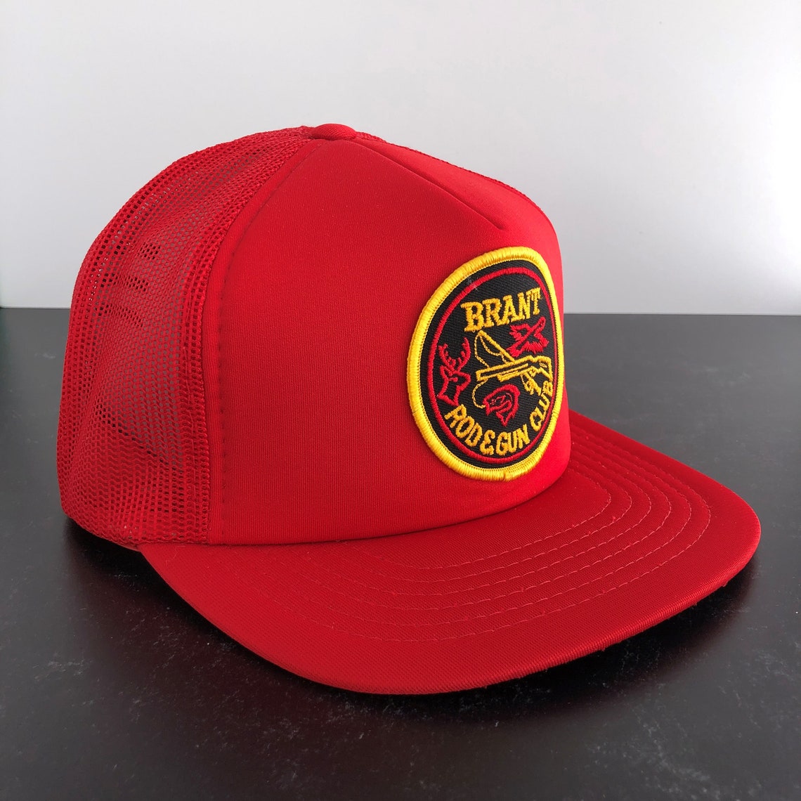 BRANT Rod and Gun Club Patch Trucker Hat Red Fishing Hunting Etsy
