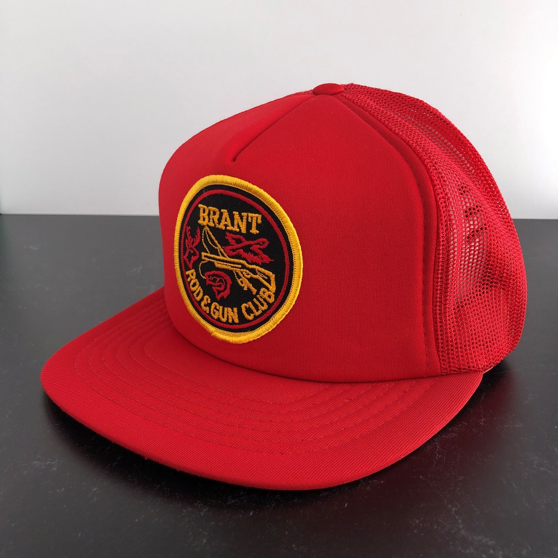 BRANT Rod and Gun Club Patch Trucker Hat Red Fishing Hunting Etsy