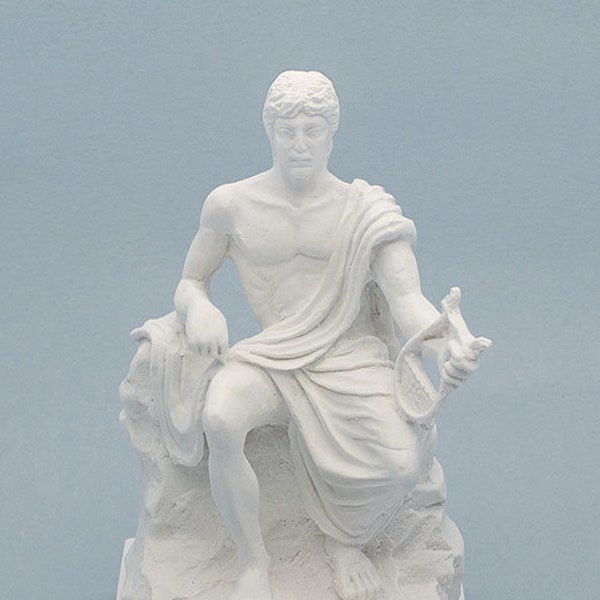 Apollo God Statue Ancient Greek Mythology Handmade White Marble Sculpture