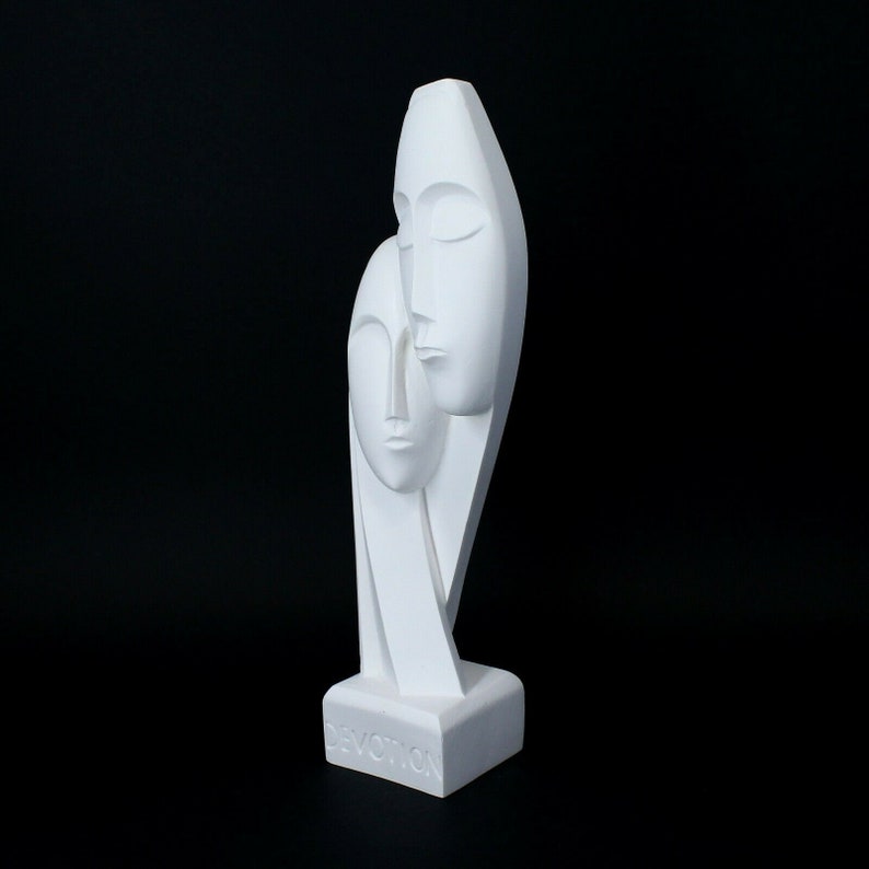 Devotion statue cycladic art 11.9030.00cm handmade white alabaster
