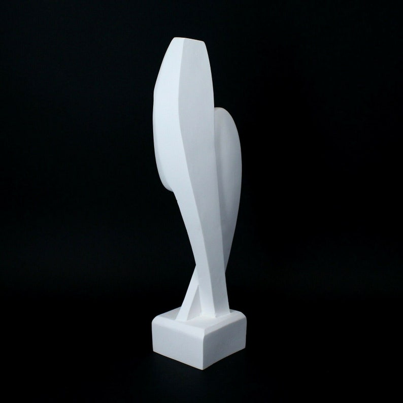 Devotion statue cycladic art 11.9030.00cm handmade white alabaster