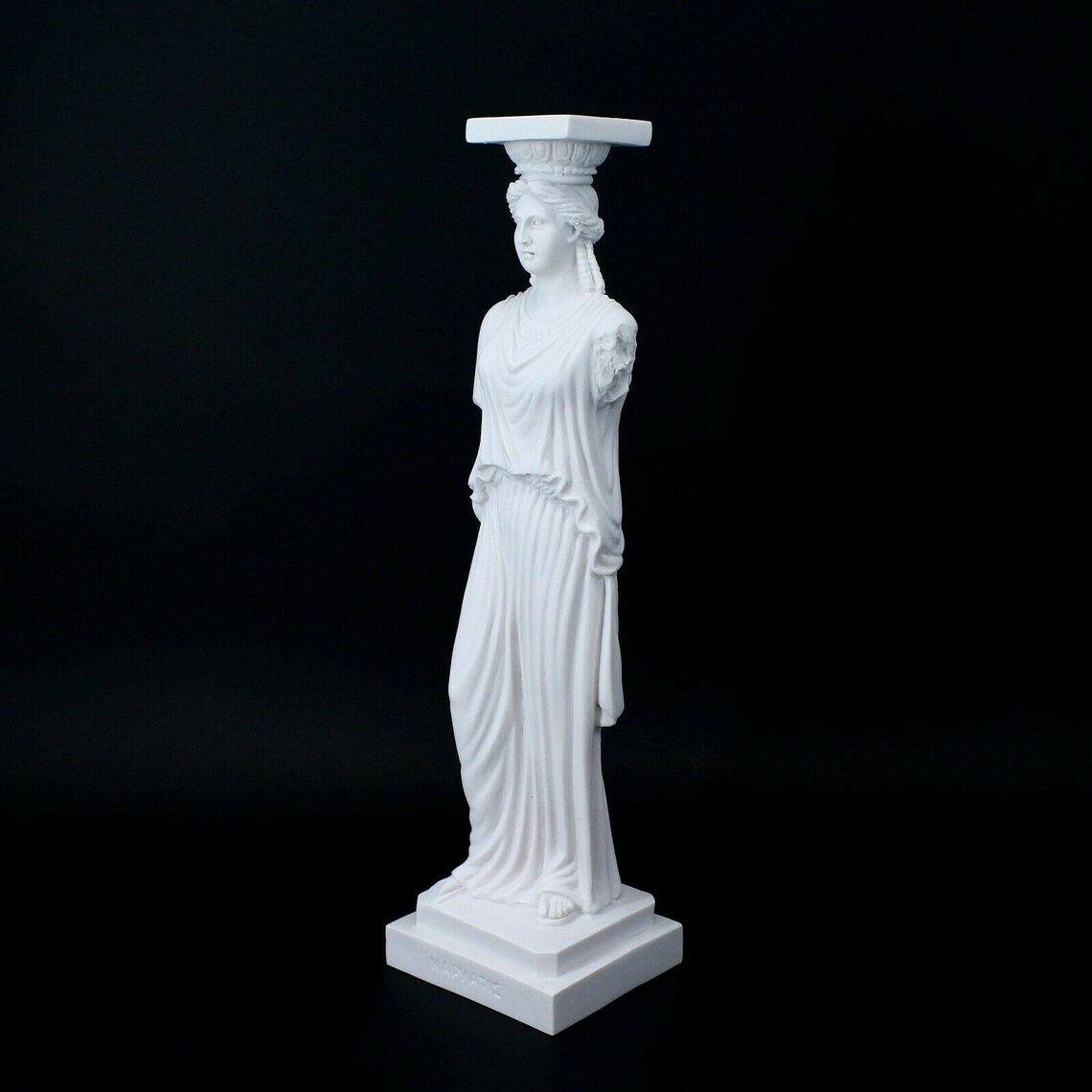 Karyatis Statue Ancient Greek parthenon 14.80/38.00cm White Colour Alabaster Etsy