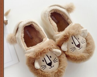 kids lion slippers